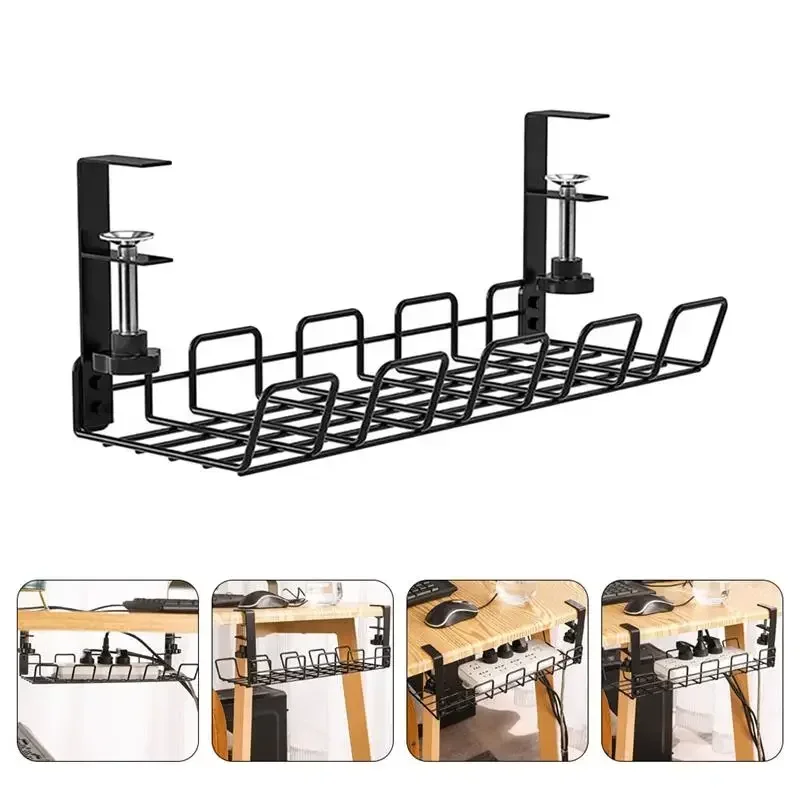 Rack Storage Organizadores Under Table Cable Wire Tray Management Organizer