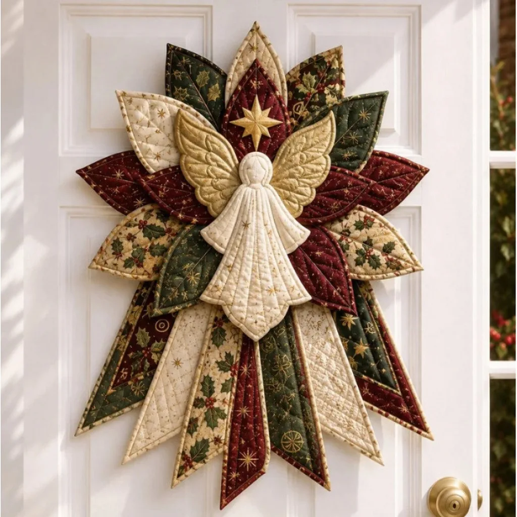 DIY Quilted Christmas Door Hanger 5