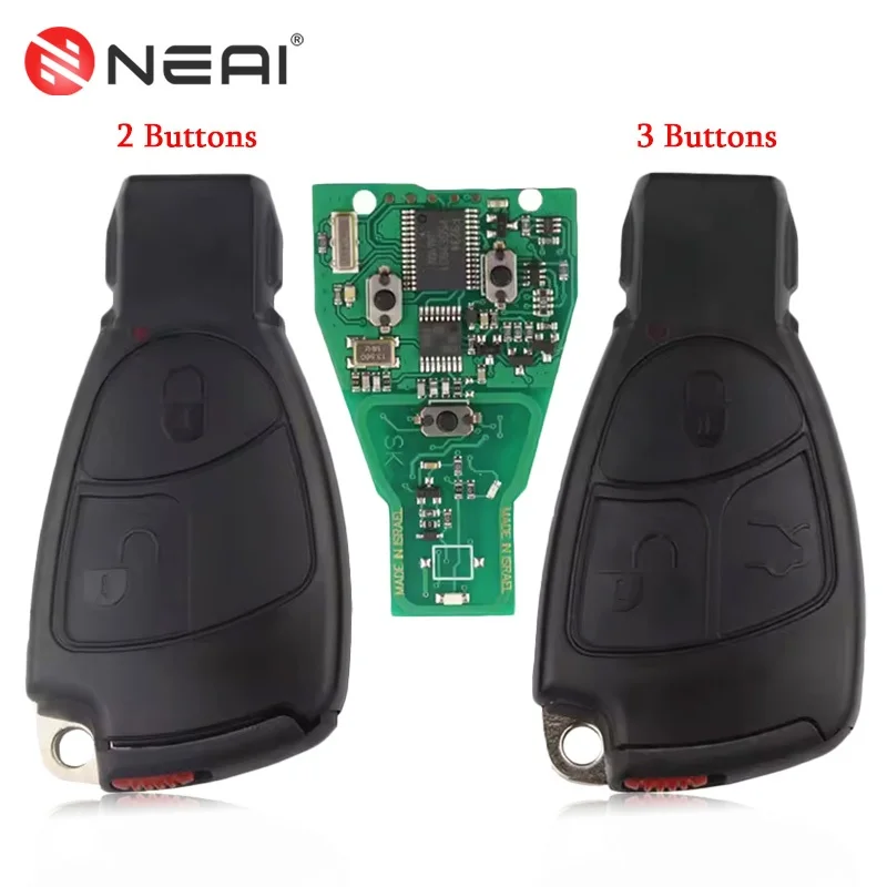 

2/3 кнопки 433 МГц умный дистанционный ключ от автомобиля для Mercedes Benz NEC B C E S SL ML MB CLK CL 3B 3BT 1996-2006 W203 W204 W211 W20 без логотипа