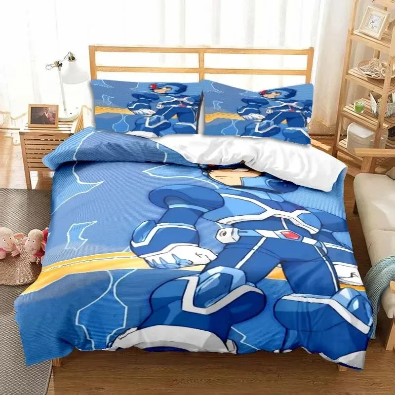 Game Cartoon Rockman Megaman Bedding Sets exquisite bed supplies set duvet cover bed comforter set luxury birthday gift