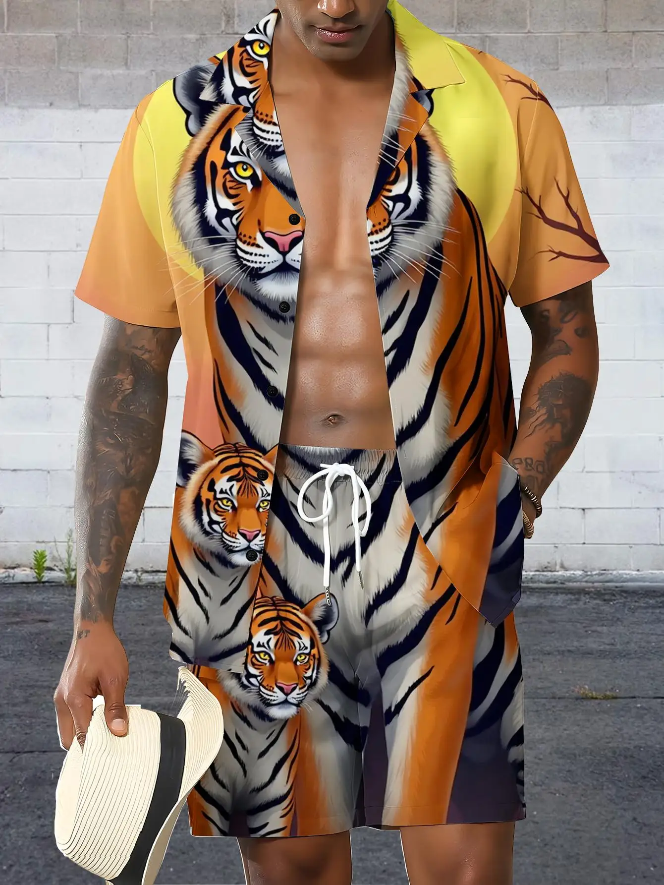 

Men's Shirt Sets 2026 Spring/Summer 2 piece set Graphic men's tracksuit jogging set sets for men 3D Printed men's sports suit