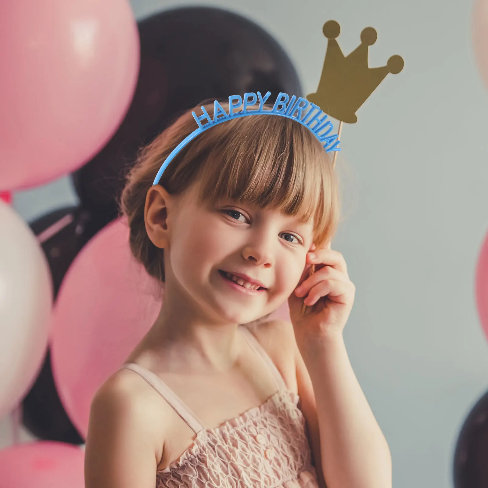 

6 Pcs Plastic Birthday Head Hoop Headband Party Headwear Headbands for Happy