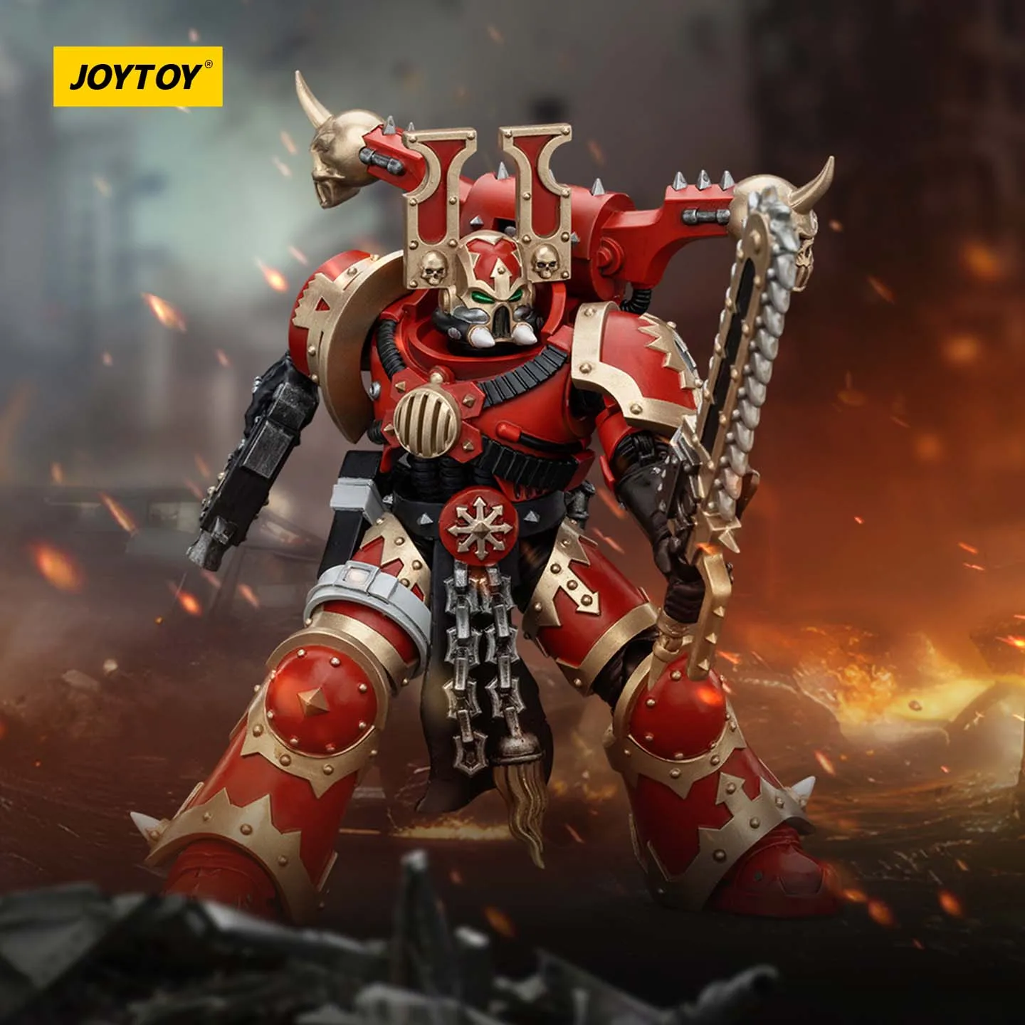 

JOYTOY Dark Source Warhammer 40k World Devourer JT00614 Berserker 5 Модель Ручной мобильный солдат 1/18 Модель Play Ручная игрушка