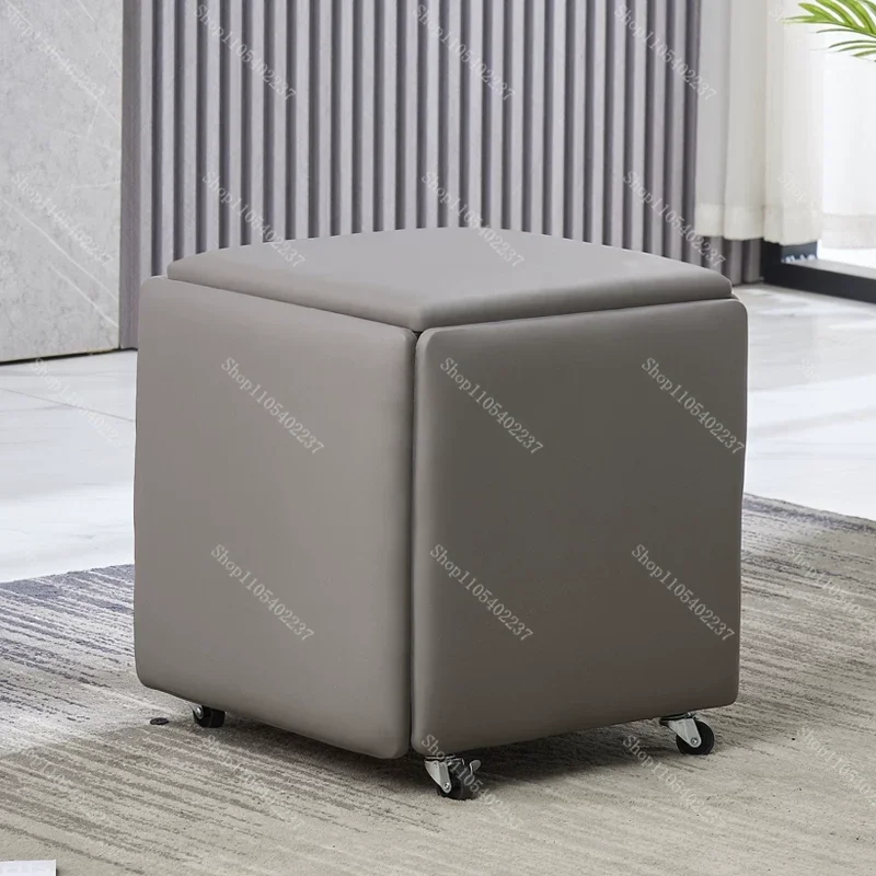 5-In-1 Multifunctional Rubik's Combination Stool Living Room Coffee Table Internet celebrity Stackable Storage Bench 45X45x46