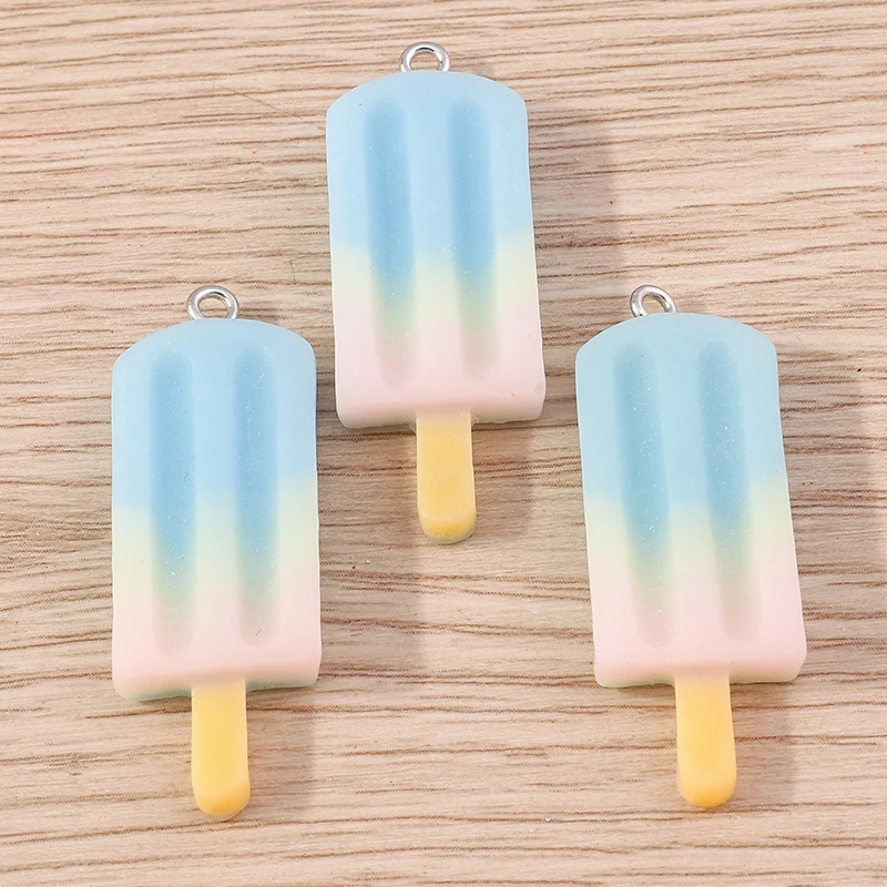 

Tusember 10pcs 7 colors Resin Popsicle Simulation Ice Cream Charms Pendant for Earrings Necklace DIY Jewelry Making Accessories