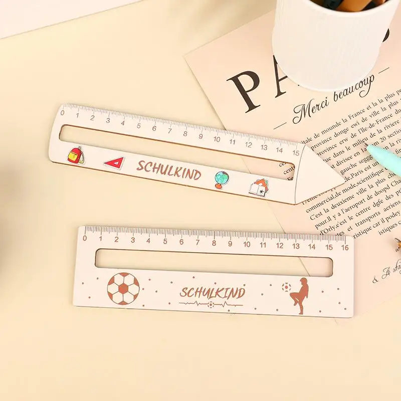 Wooden Size Children's Learning Ruler For Back To School Season Children's Commendation Gift For Back To School Season