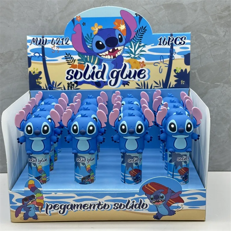 Disney Stitch твердый клей милый мультфильм Лило и Стич аниме Kawaii вращающиеся однотонные детские студенческие канцелярские принадлежности ручной работы школьные принадлежности