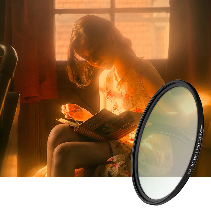 Giai Cine Grade Lente de cámara Pro Filtros de difusión de niebla suave negros 1/8 1/4 1/2 1 engranaje 37 mm-82 mm