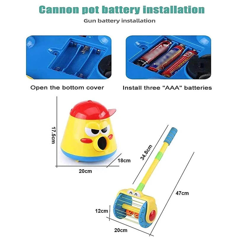 Electric Push Walker & Whirl Scoop A Ball Launcher Walker Set Kids Pretend Play Vacuum Cleaner Cleaning Tools Toy