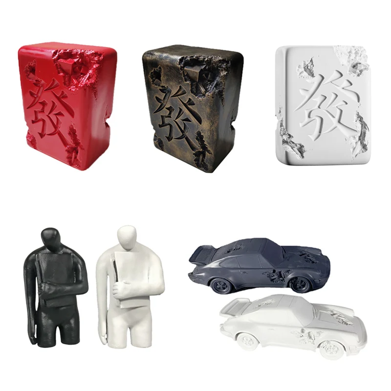 Modern minimalist car model erosion sculpture ornament model room figure decoration