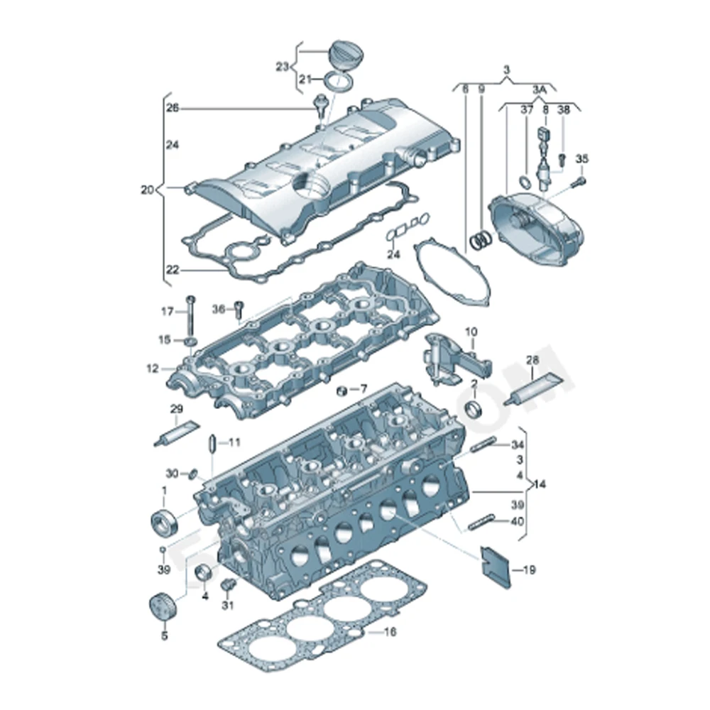 Buy Manufacturer Custom Car Engine Part Cylinder Head Half Assembly 06F103063N 06F103265BX For C62.0T