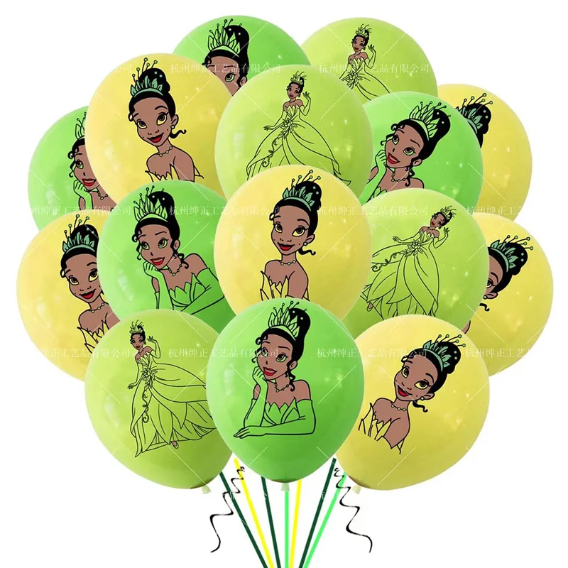 10/30Pcs Disney The Princess and the Frog Tiana Princess Balloon Happy Birthday Party Supplies wedding Decor Baby Shower Globos