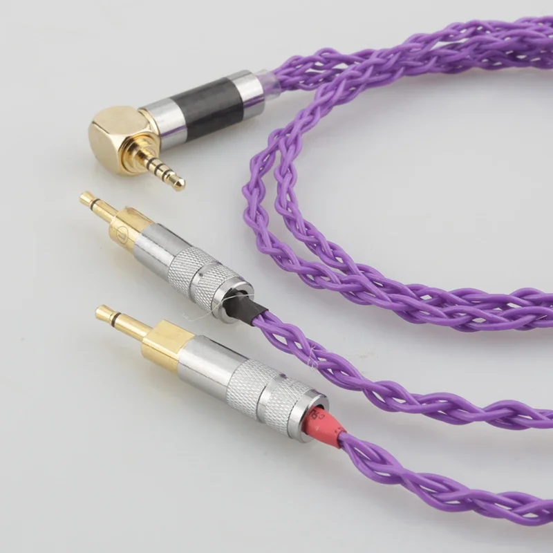 HiFi Replacement Audio Upgrade Cable OCC Wire Cord 2x2.5mm HIFIMAN HE1000 HE400S HE560 Oppo PM-1 PM-2 Headphone Upgrade Cable