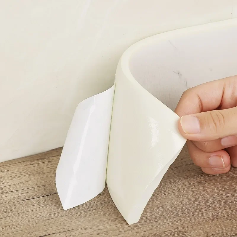 خط حافة ذاتي اللصق مقاوم للماء ، ملصق حائط مضاد للتصادم ، خطوط تشذيب ناعمة ثلاثية الأبعاد NBR ، ملصقات حدود غرفة النوم المنزلية