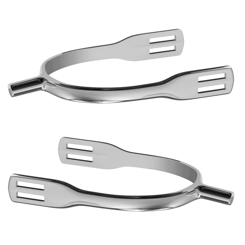

English Spurs 1 Pair 304 Stainless Steel Horse Boot Spurs with Shank, for Adult Horse Riding Training Equestrian