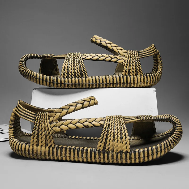 

Summer Straw Shoes Shape Design EVA Sandals Unisex Light Non-slip Flip Flops Outdoor Beach Holiday Couple Sandal Shoes Sandalias