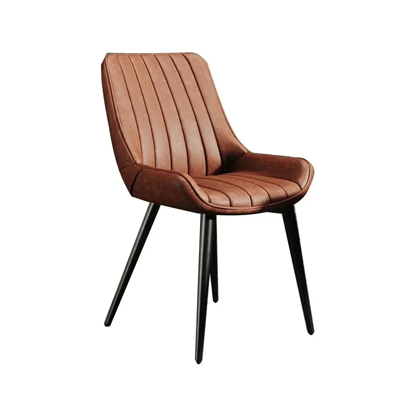 

Modern Italian Hotel High Quality PU Leather Metal Legs Home Restaurant Dining Chairs