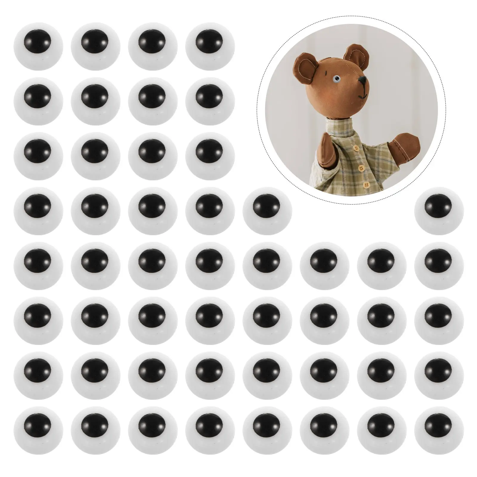 

200Pcs Plastic Simulation Craft Eyes DIY Handmade Supplies Safe Rounded Corners Creative Decorations Enrich Early Childhood
