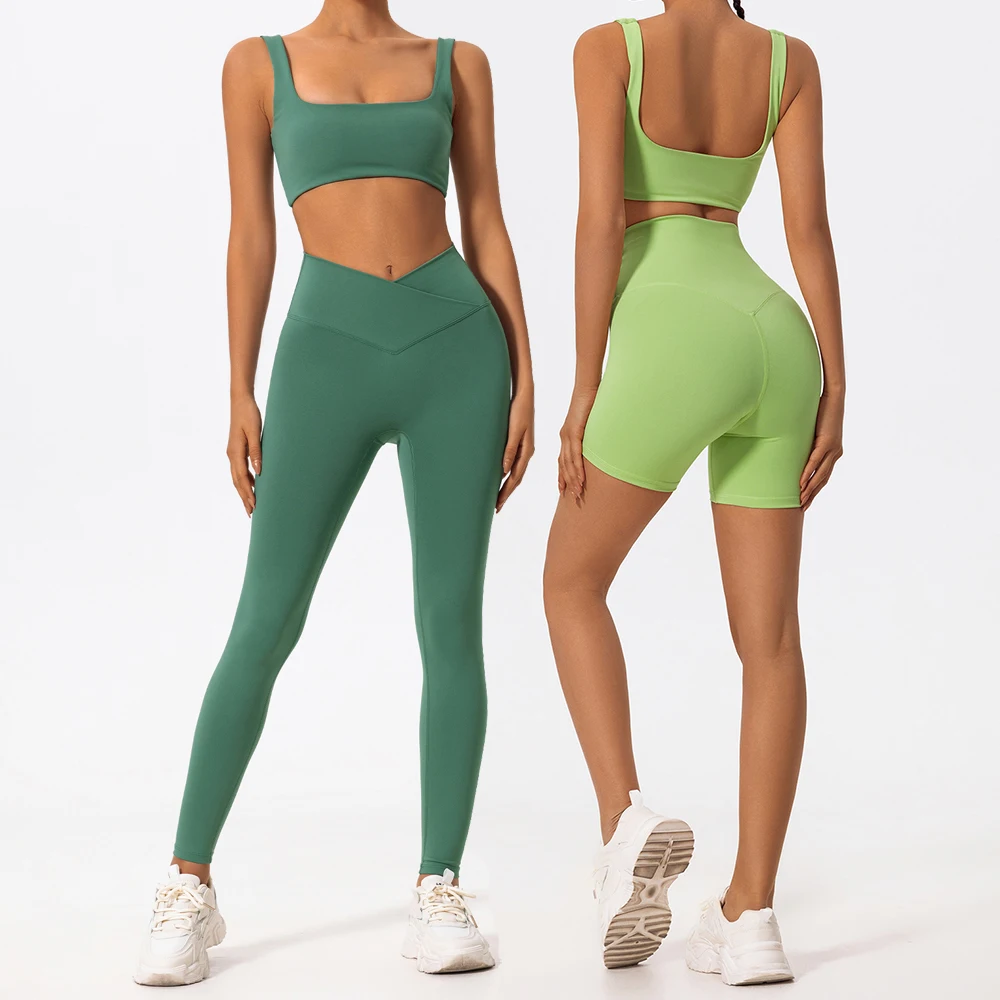 

2PCS Yoga Set Women Tracksuit Workout Sets Gym Clothes Push Up Running Sportwear Sport Bra Fitness Leggings Suit Athletic Wear