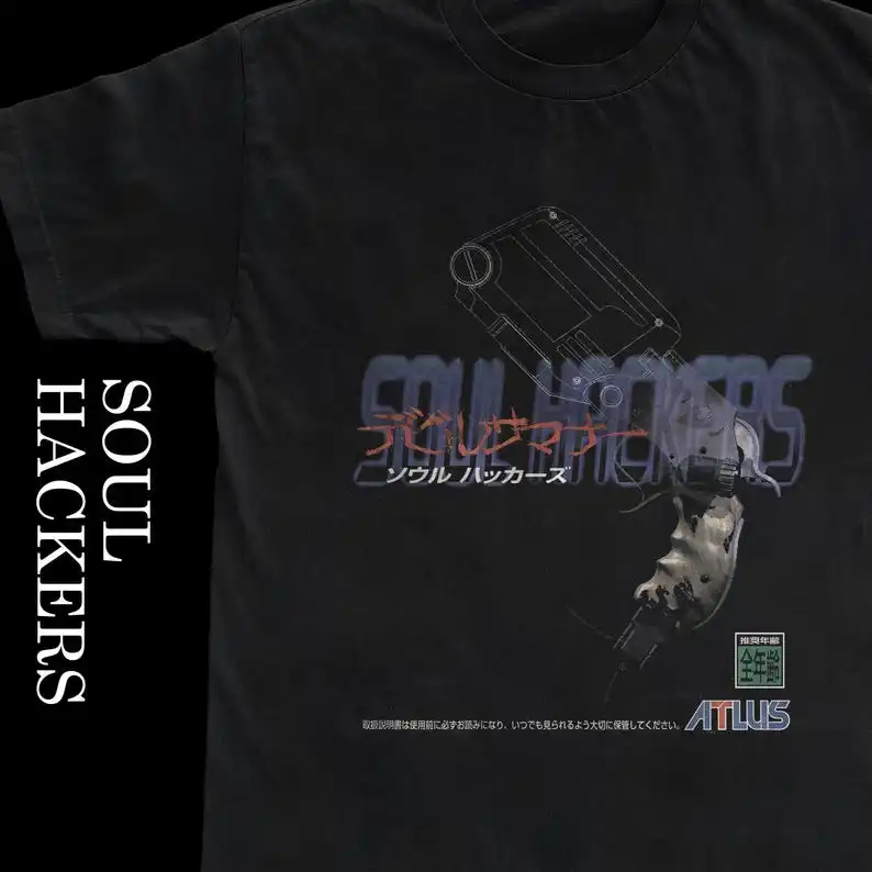 

Soul Hackers — футболка в винтажном стиле