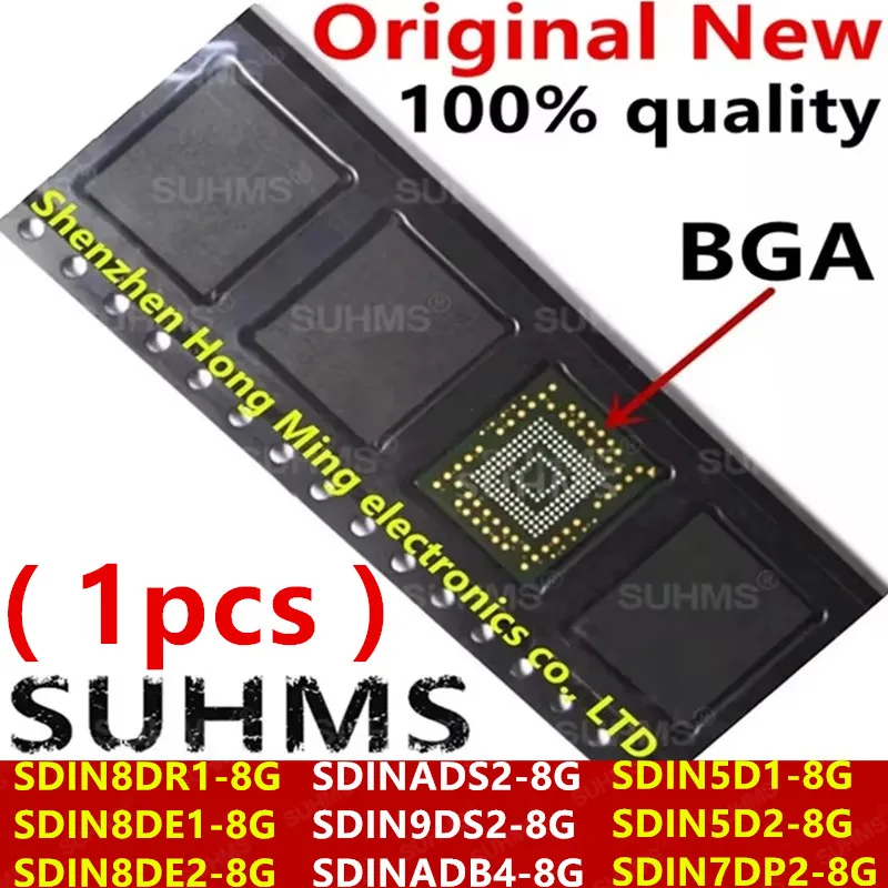 100% New SDIN8DR1-8G SDIN8DE1-8G SDIN8DE2-8G SDINADS2-8G SDIN9DS2-8G SDINADB4-8G SDIN7DP2-8G SDIN5D1-8G SDIN5D2-8G BGA Chipset