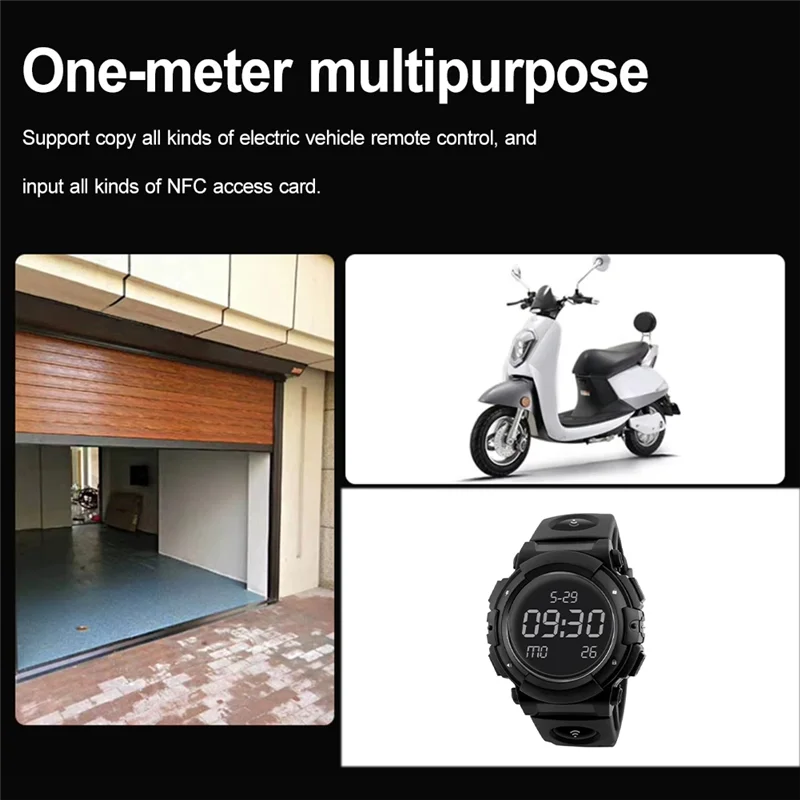 

ABAC-Smart Watch Clone Remote Control 315Mhz 433 Mhz Key Duplicator With NFC Cloning Key For Electric Access Control