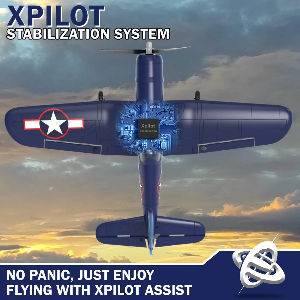 4-Kanal-Funkgesteuertes F4U Corsair-Flugzeug – Kunstflugflugzeug für Anfänger, flugbereit, ideales Geschenk für Enthusiasten
