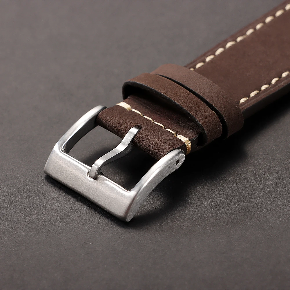 Correa de reloj de cuero de liberación rápida, correa de reloj de 20mm y 22mm para Samsung Galaxy Watch 7 6 5 4, pulsera cosida para hombres y mujeres