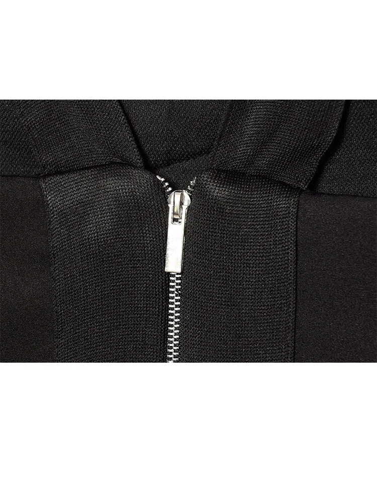 HH المرأة موضة جديدة متعددة الاستخدامات غير المتكافئة الدانتيل الساتان فستان بلا أكمام أنثى أنيقة عارية الذراعين سستة فستان بكتافة Mujer