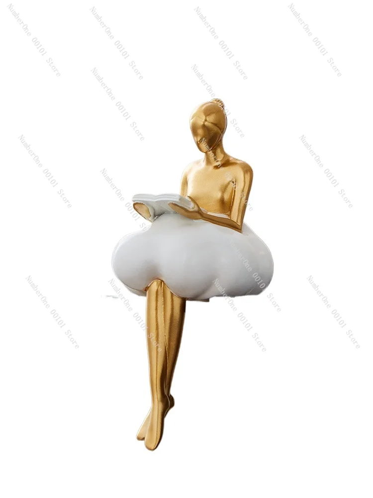 European-Style Ballet Girl Art Sitting Decoration Home Ornament Living Room Office Decorations Niche High Sense