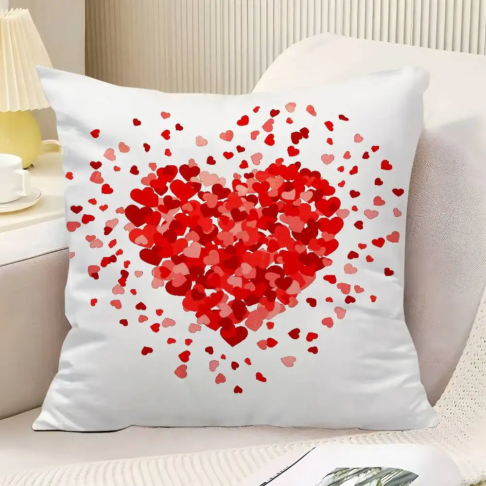 Fashion Heart Throw Pillow Cover Neutral Decor Cushion Cover Soft Sofa Couch Bed Home Decor Pillow Case