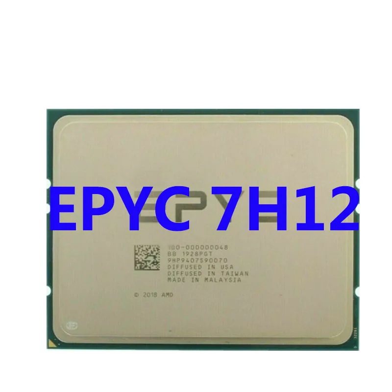 EPYC 7H12 CPU 2.6GHZ 64C/128T 64M cache 280W DDR4-2666V Socket sp3 Processor for LGA4094 Motherboard