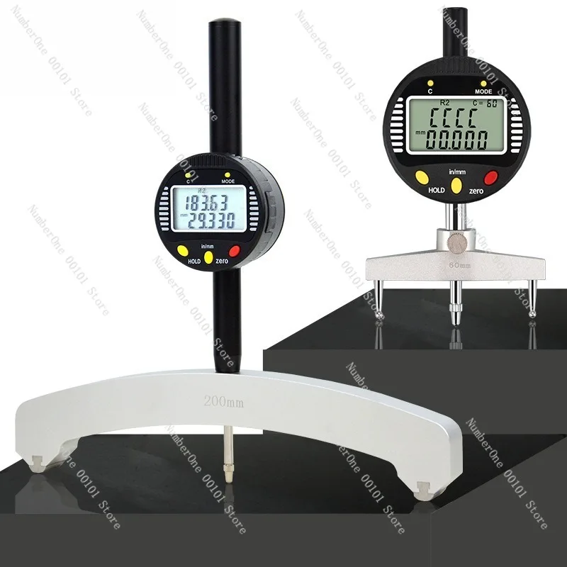 Precision Electronic Digital Radius Gauge Arc Measurement Tool R Gauge Circular Fillet Curve Inspection Measuring Range 5-700mm