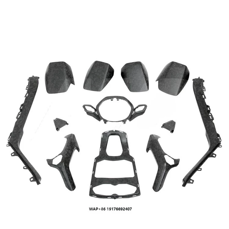 Matte Forged Carbon Fiber Interiors (12 Pcs) Replacement for 2014-2019 Lambo Huracan Lp610-4 Lp640