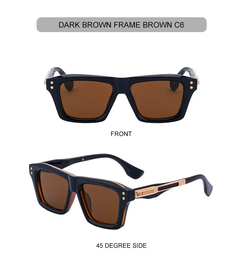 Steampunk Klassische Quadratische Sonnenbrille Männer 2026 Luxus Marke Vintage Punk Outdoor Sonnenbrille Für Männliche Trendy Brillen UV400 Shades – Detail 13