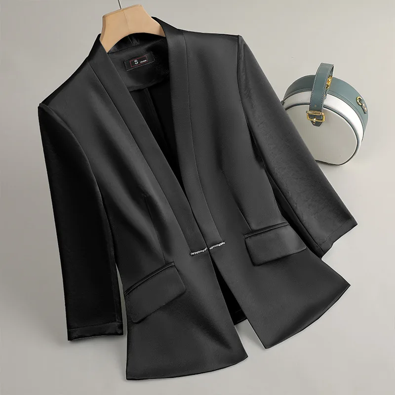 

Professional Women Black White Blue Blazer New Spring Summer Fashion Clothes Business Formal Jacket OL Office Lady Work Wear
