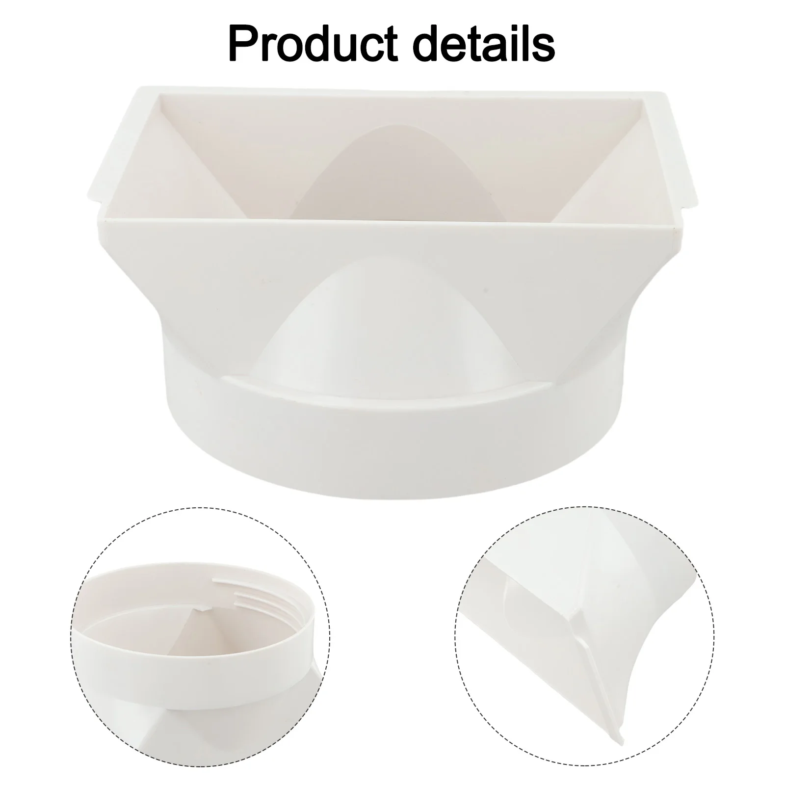 White for exhaust Duct Interface for exhaust Pipe Ventilation Air Conditioning Accessory Efficient Ventilation Long-lasting