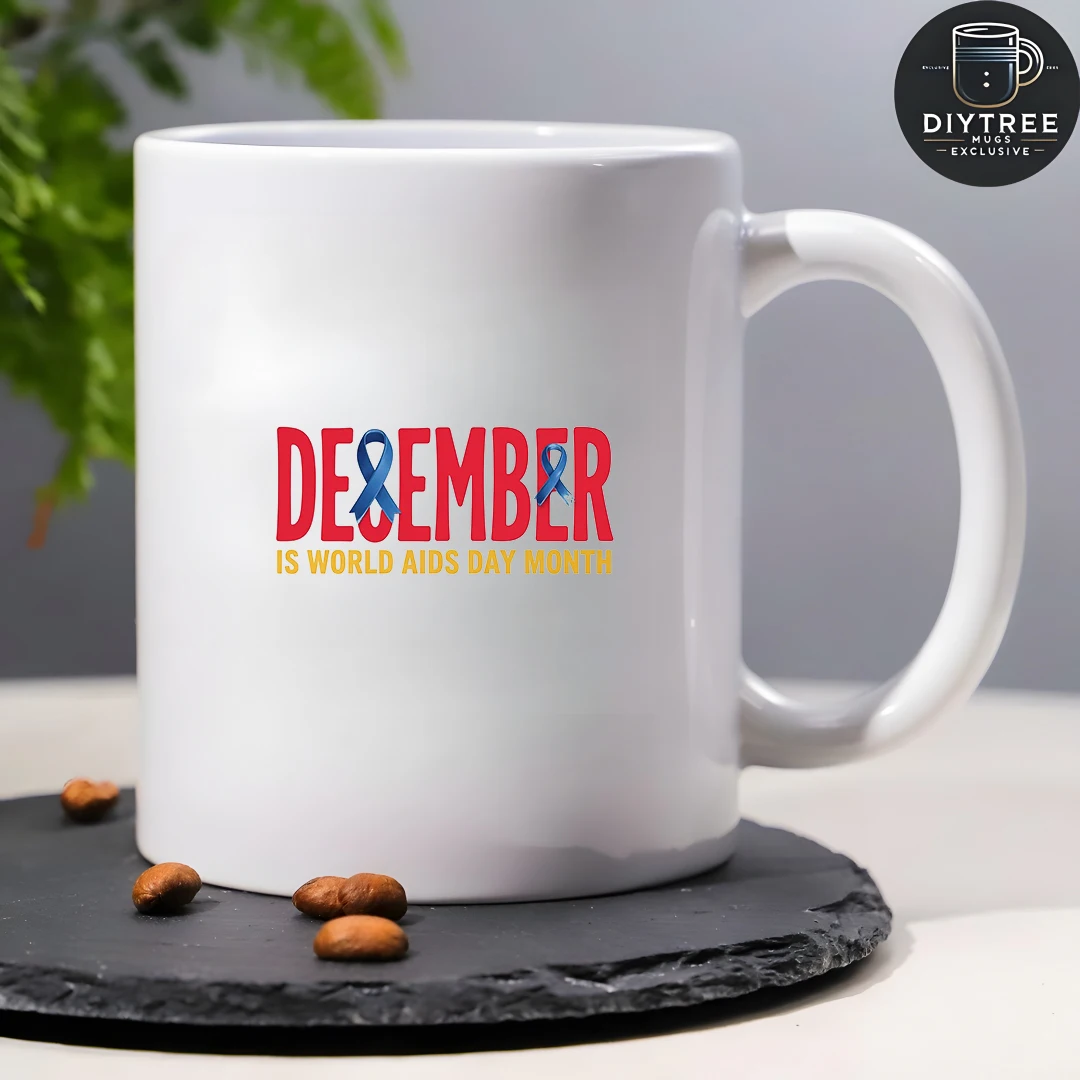 كوب على شكل قلب بشريط أحمر لعمر الإيدز في ديسمبر كوب تذكاري مناسب للأطفال والمكتب والاستخدام المنزلي وعيد الميلاد الصديق للبيئة #4