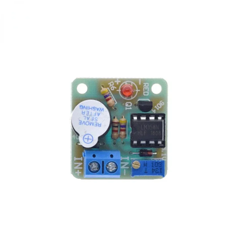 Accumulator Sound Light Alarm Board Buzzer 12V LM358 Prevent Over Discharge Controller Module Without Overvoltage Protection
