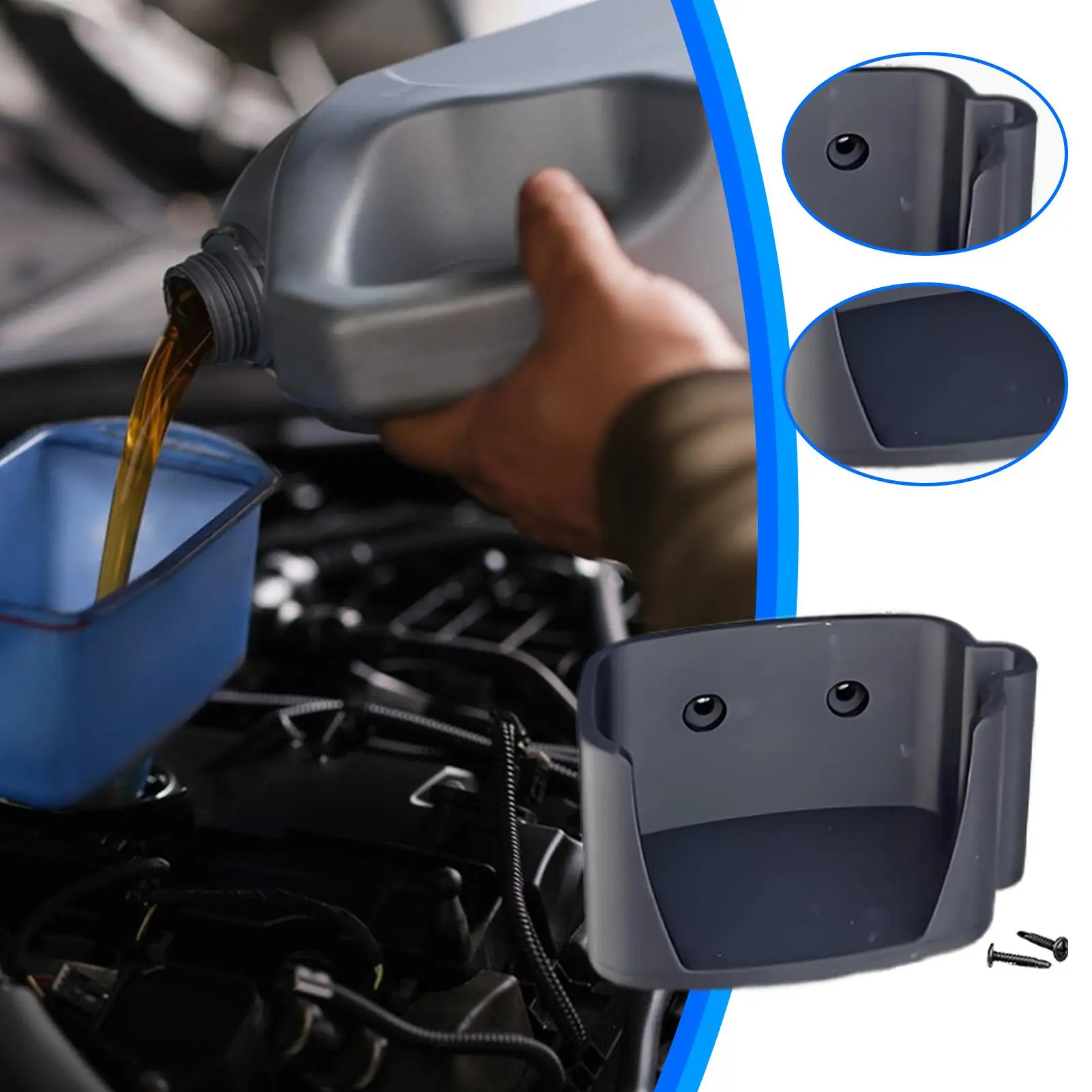 

Wall Car Oil Additive Hanger Magnetic Mount Truck Oil Organizer Secure Truck Bed Attachment Organizer Accessories For Family Car