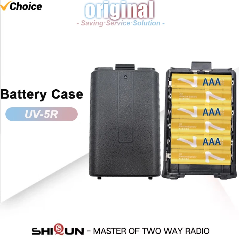 Baofeng UV-5R Battery Case Shell Extended Battery Housing BL-5 6xAAA Batteries Box for UV-5RE UV-5RA Walkie Talkie Accessories