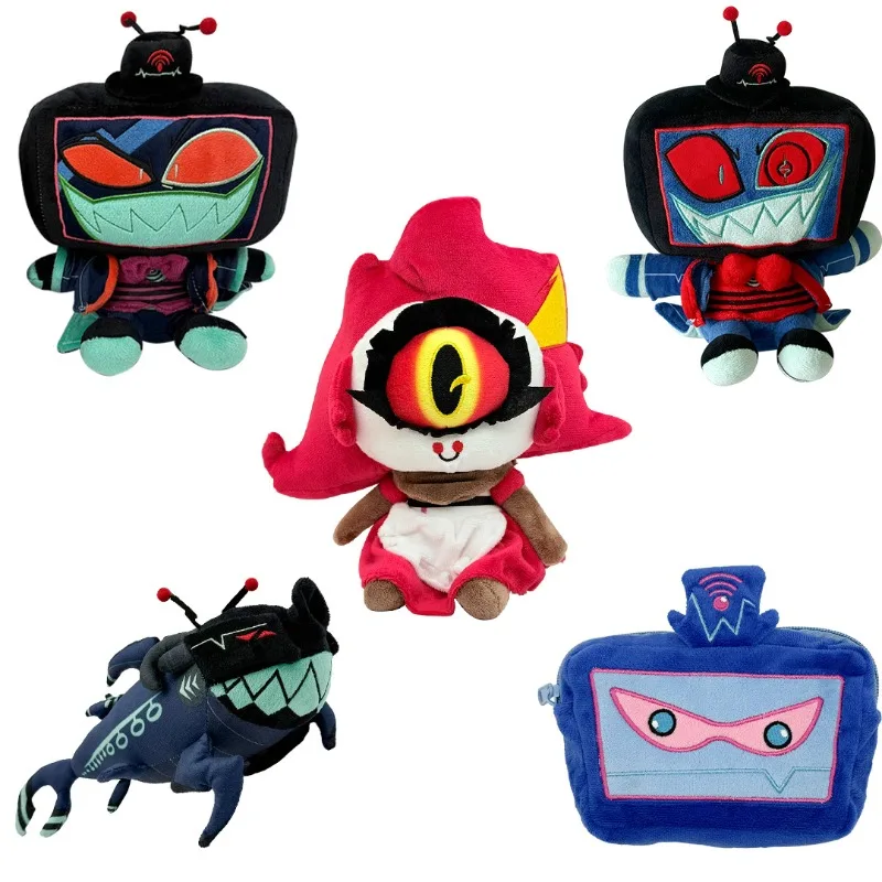 

Popular Amine Hazbin Hotel Vox Cushion Plush Toys Vaux Love Hat Niffty Anime Peripheral Toy Birthday Christmas Gift for Children