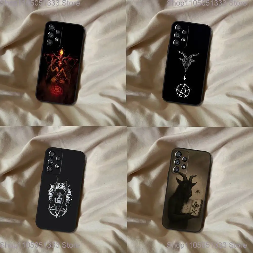 

Satanic Goat Satan Devil Phone Case For Samsung Galaxy A20,A21s,A22,A31,A32,A52,A53,A72,73,A80 Soft Black Cover