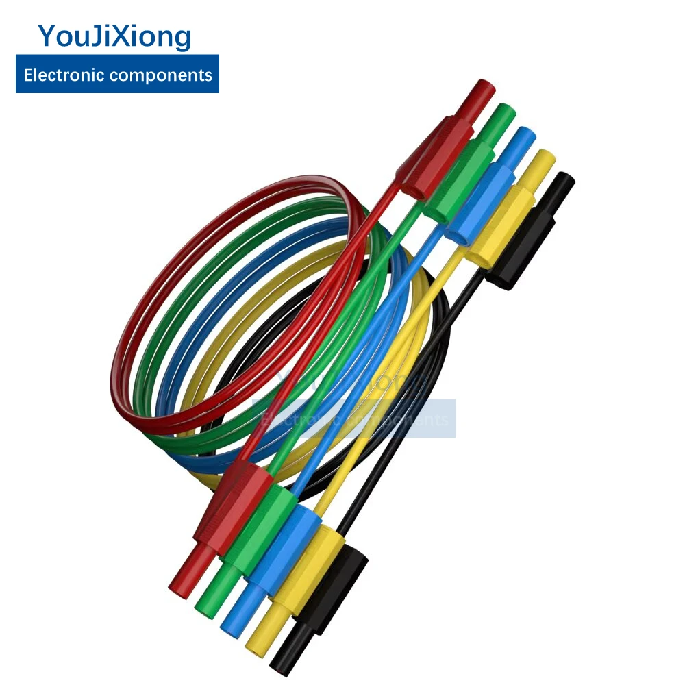 4mm safety type sheathed plug test line instrument connection line double headed male wire revolving male wire