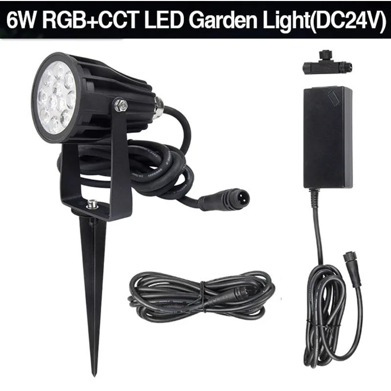 

Miboxer 6 W RGB + CCT светодиодный Garden светильник DC24V IP66, водонепроницаемый телефон, наружная лампа 2700K-6500K 2,4G, дистанционное приложение и Голосовое управление