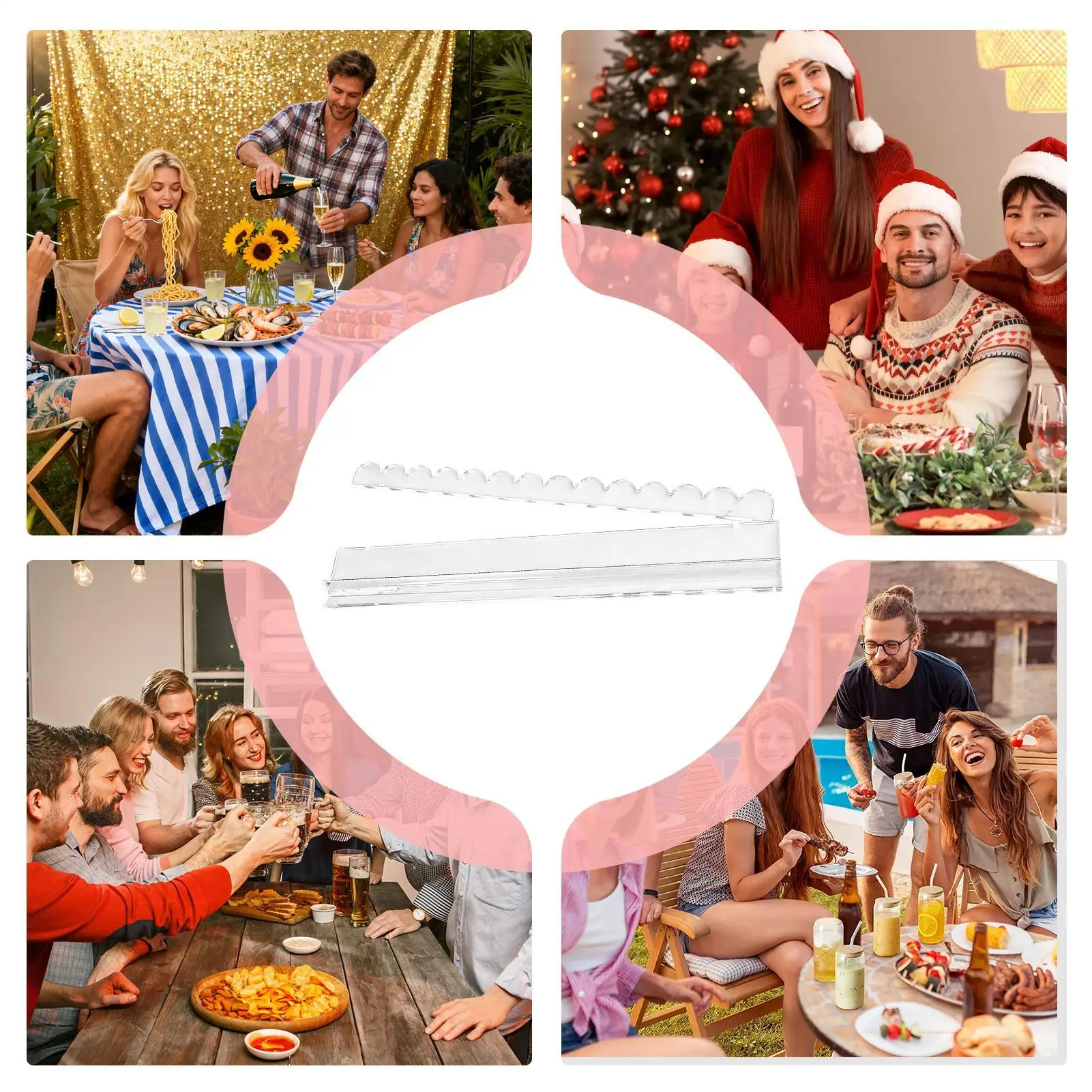 Estante para fichas de Mahjong, estante acrílico portátil de montaje rápido, estante transparente para Mahjong con empujador magnético para jugadores, personas mayores, aficionados, sala de juegos