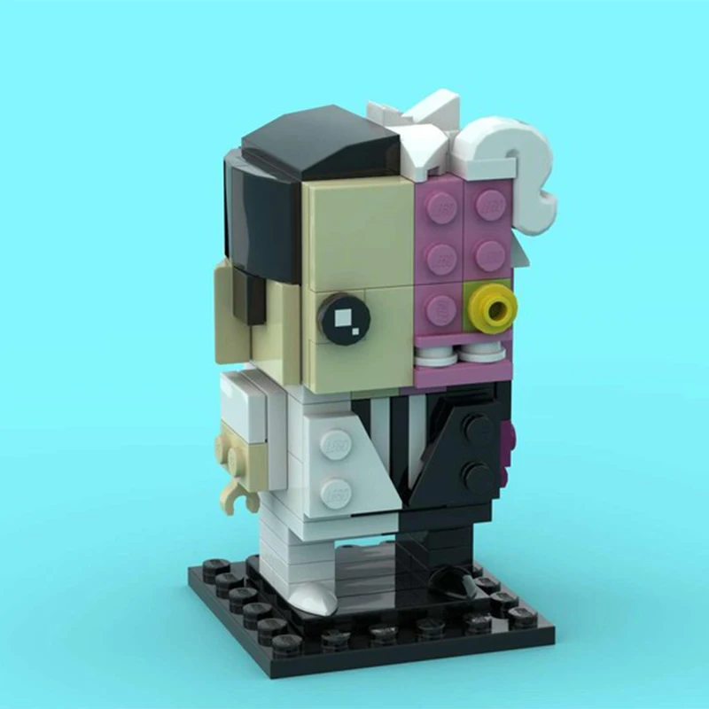 

123pcs MOC Two Face Brickheadz Building Blocks Christmas Gift Hands On Family Assembly Kit Inspires Shared Creativity and Fun