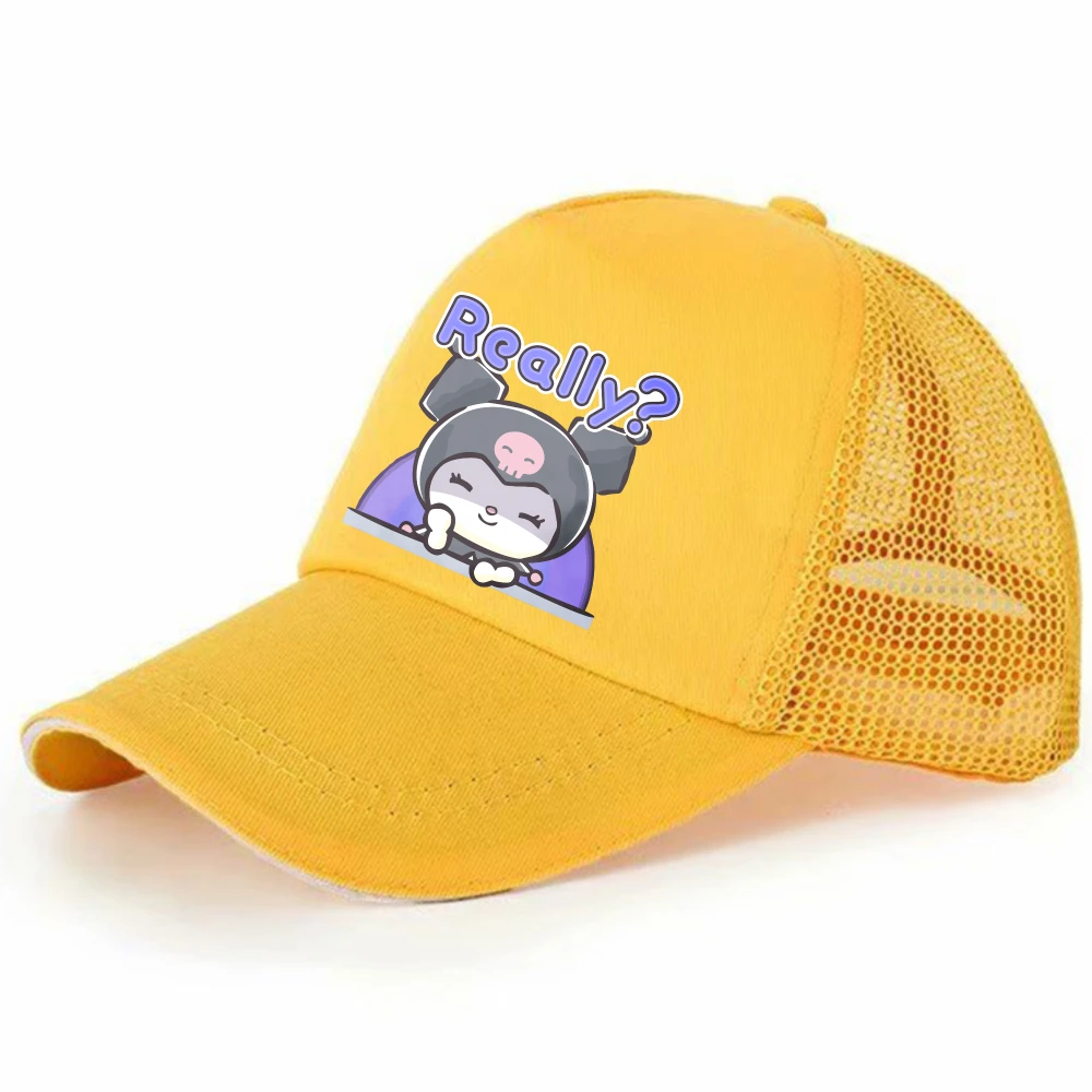 

Sanrio Kuromi детская регулируемая фуражка сетчатая бейсбольная кепка для девочек летняя дышащая солнцезащитная кепка уличная Snapback кепка в виде утконоса подарки