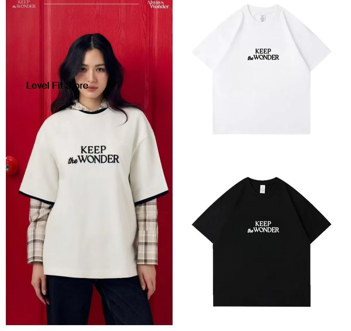Thai drama Lingorm, Kuan Lingling, KEEP the WONDER, same style short-sleeved T-shirt for men and women, 2026 model