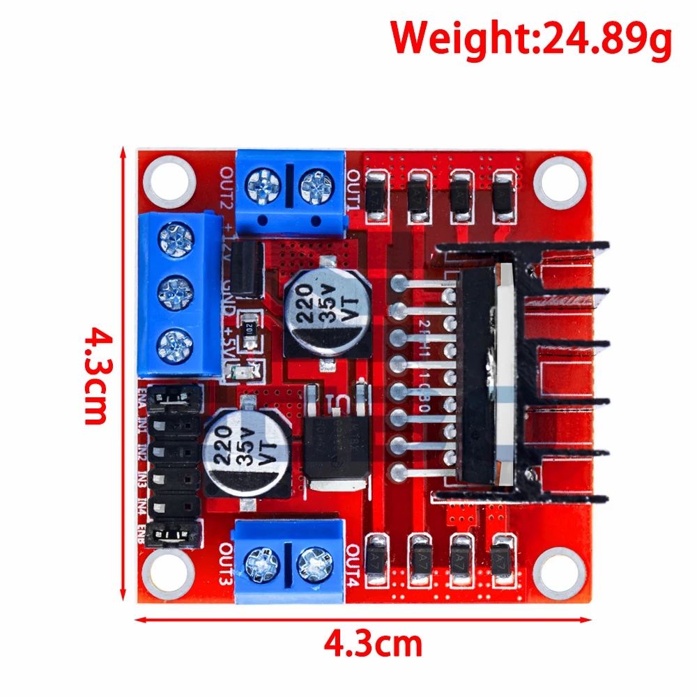 1PCS EGBO Dual H Bridge DC Stepper Motor Drive Controller Board Module L298N for Arduino smart car robot